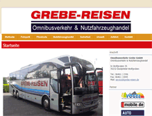 Tablet Screenshot of grebe-reisen.de